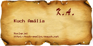 Kuch Amália névjegykártya